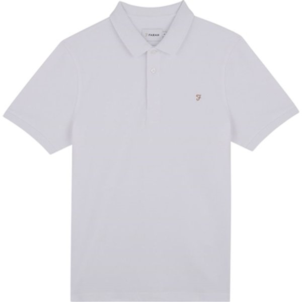 Farah Blanes Organic Cottont Polo Shirt - White - M
