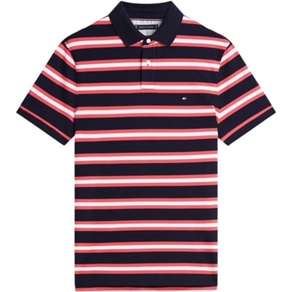 Tommy Hilfiger 1985 Regular Striped Polo Shirt 0bg - Orange - XL