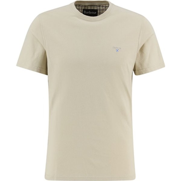 Barbour Tartan Sports T-Shirt - Beige - S