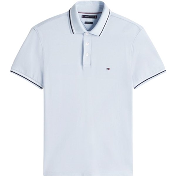 Tommy Hilfiger Tipped Slim Fit Polo Shirt - Sky Blue - 2XL