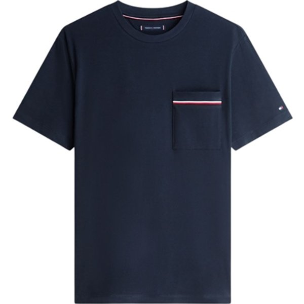 Tommy Hilfiger Global Stripe Pocket Pique Jersey T-Shirt - Navy - M