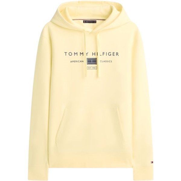Tommy Hilfiger Brand Love Mono Logo Hoodie - Yellow - S
