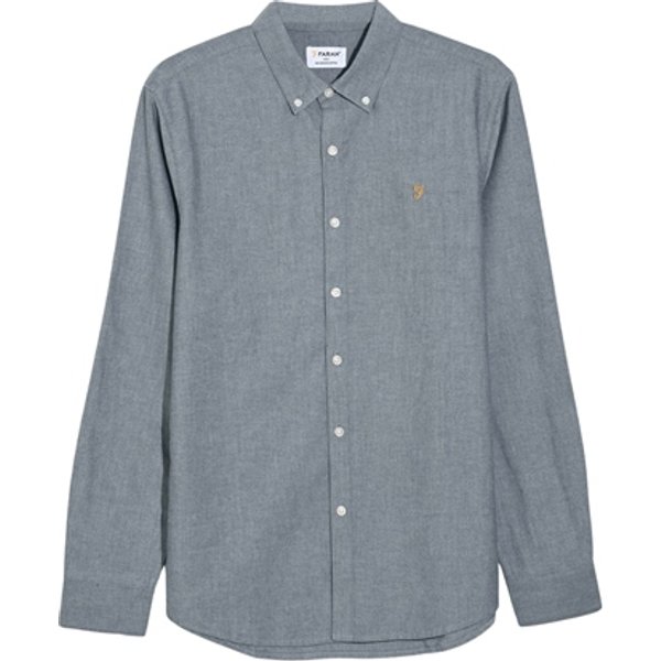Farah Brewer Slim Fit Shirt - True Navy - L
