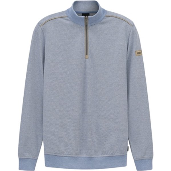 Bugatti Mens Texture 1/4 Zip Sweatshirt - Blue - L