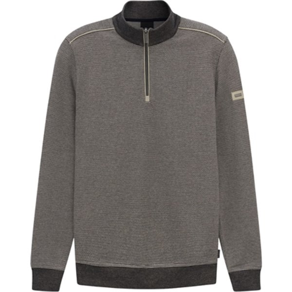 Bugatti Mens Texture 1/4 Zip Sweatshirt - Navy - M