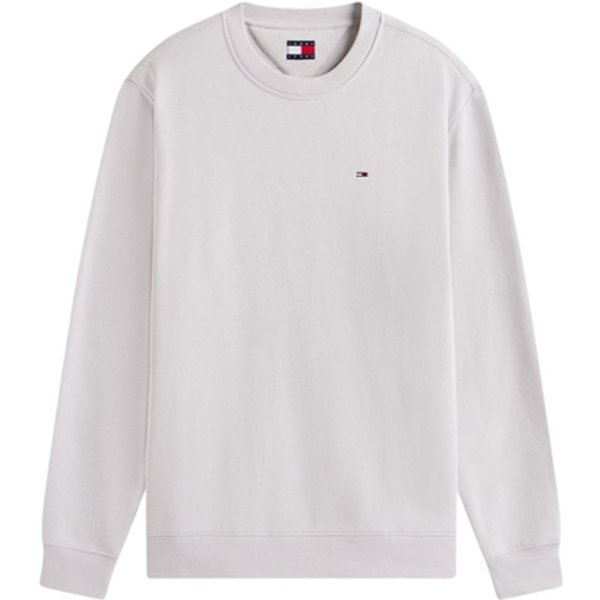 Tommy Jeans Tommy Flag Brushed Fleece Sweatshirt - Grey - S