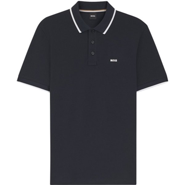 Boss Parlay Contrast Tipped Polo Shirt - Navy - XL