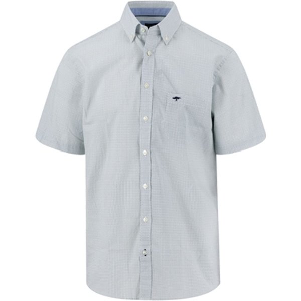 Fynch Hatton Minimal Print Button Down Short Sleeve Shirt - Green - M
