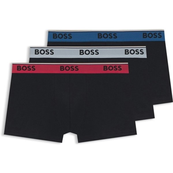 Boss Power Three-pack Stretch-cotton Trunks 01 - Black - S