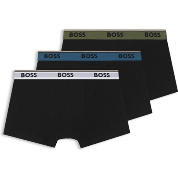 Boss Power Three-pack Stretch-cotton Trunks 02 - Black - S