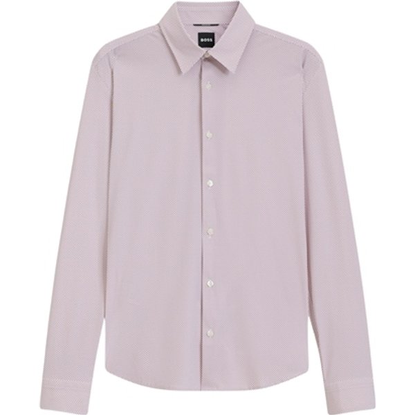 Boss Printed Liam Stetch Jersey Shirt - Pink - XL