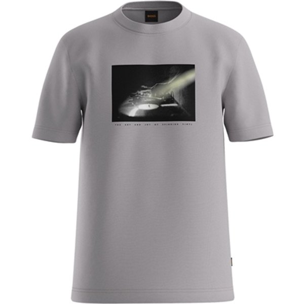 Boss Te_Dj Print T-shirt - Grey - M