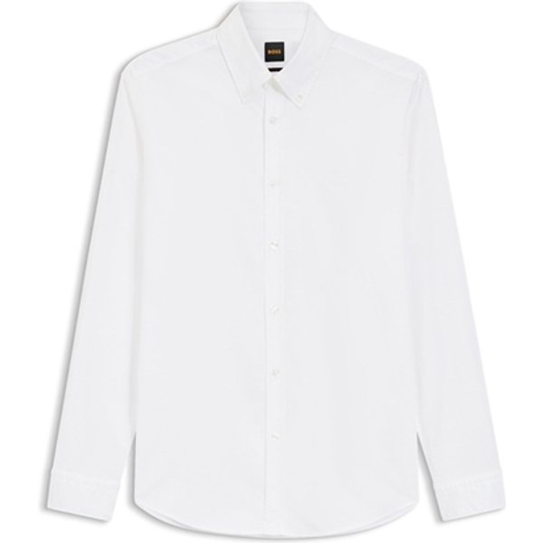 Boss Rickert_M Button Down Oxford Shirt - White - XL