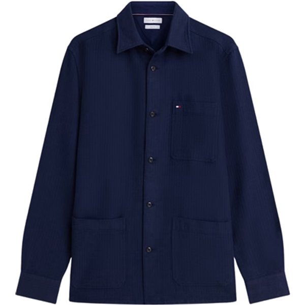 Tommy Hilfiger Cotton-Rich Lyocell Overshirt - Navy - S