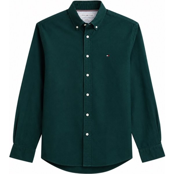 Tommy Hilfiger Solid Heritage Button Down Oxford Shirt - Green - L