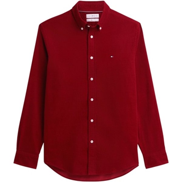 Tommy Hilfiger Solid Corduroy Button-Down Shirt - Red - L