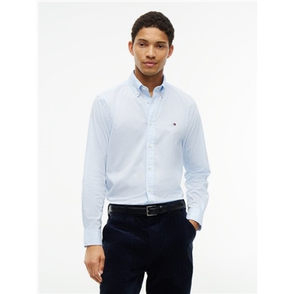 Tommy Hilfiger Flex Poplin Gingham Shirt - Blue - 2XL
