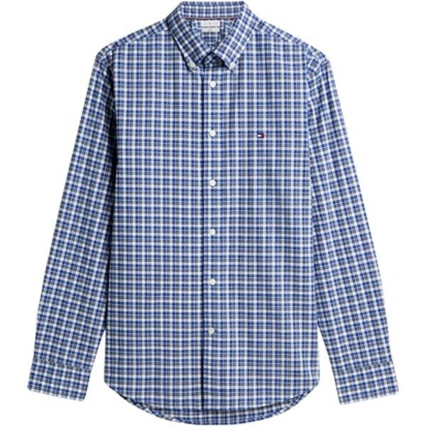 Tommy Hilfiger Flex Poplin Tartan Shirt - Blue - M