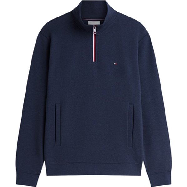 Tommy Hilfiger Rwb Tipping Terry Zip Neck Swearshirt - Navy - M