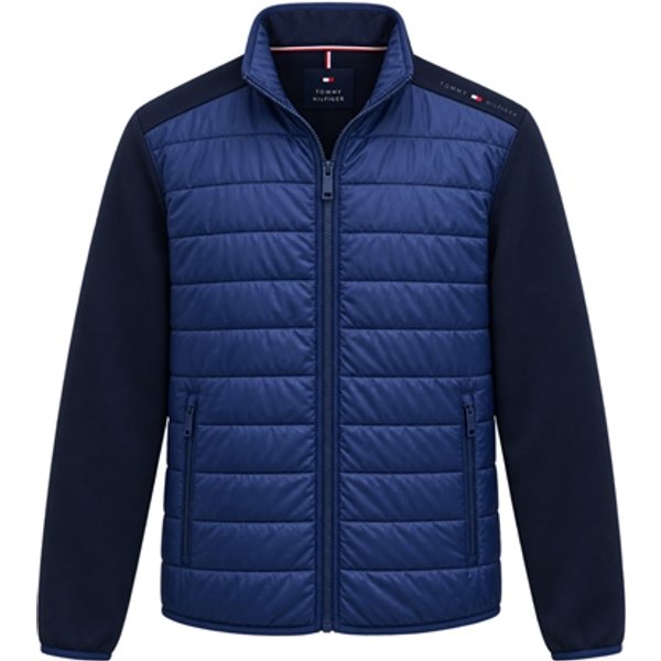 Tommy Hilfiger Mixed Media Color Block Jacket - Navy - M