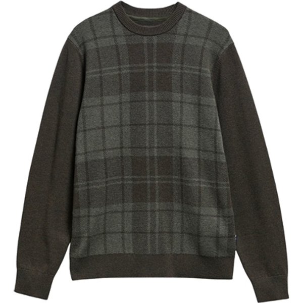 Barbour Mineral Tartan Crew Neck Jumper - Green - L