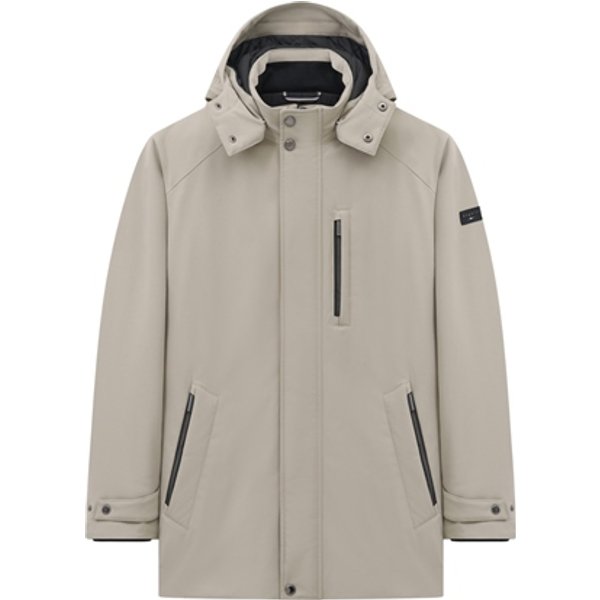 Bugatti Mens Full Zip Hooded Jacket - Beige - 40R