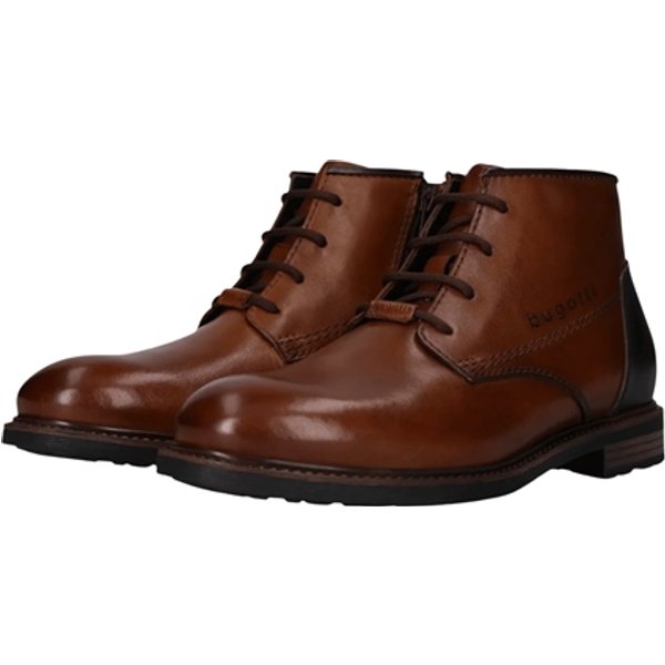 Bugatti Mosta Leather Lace-up Boots - Cognac - 46