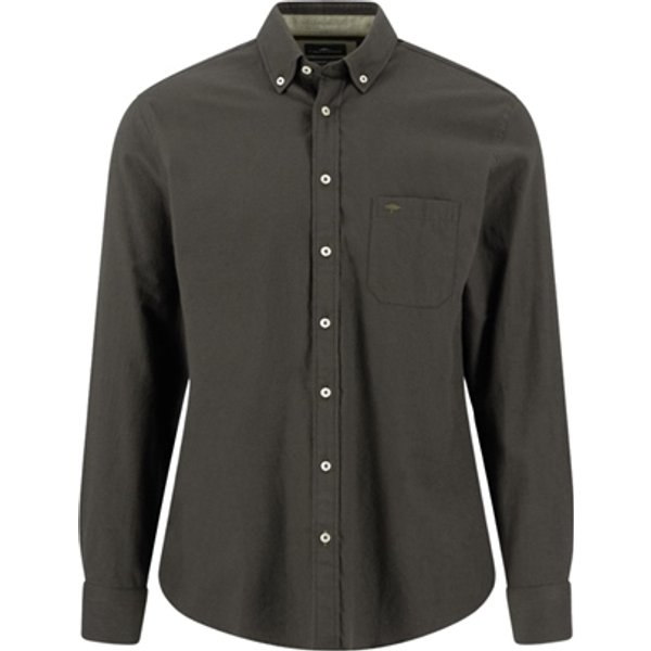 Fynch Hatton Premium Flannel B.D. Shirt - Green - L