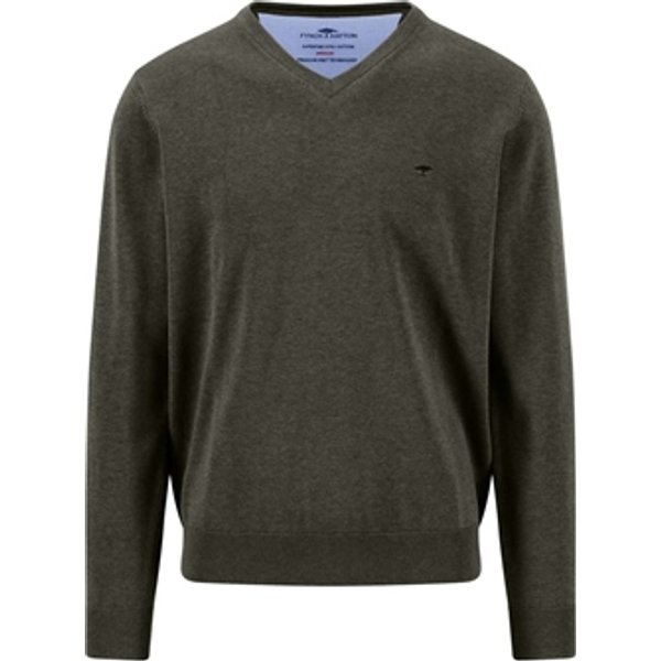 Fynch Hatton V-Neck Superfine Sweater - Green - S