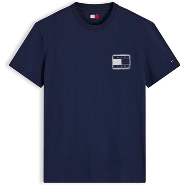 Tommy Jeans Reg Spray Flag T-shirt - Navy - XS