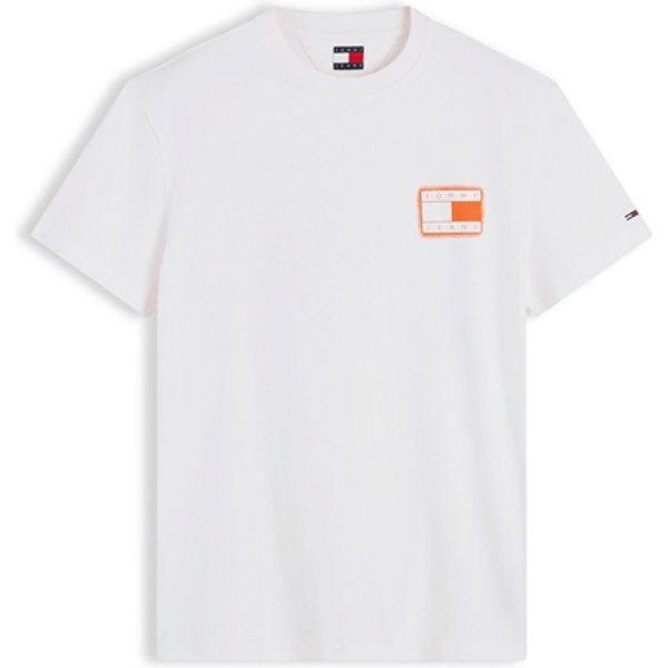 Tommy Jeans Reg Spray Flag T-shirt - White - M