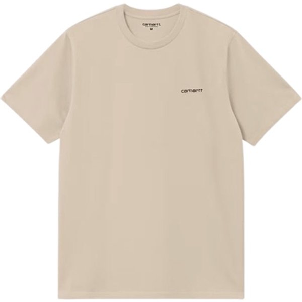 Carhartt S/S Script Embroidery T-Shirt - Beige - L