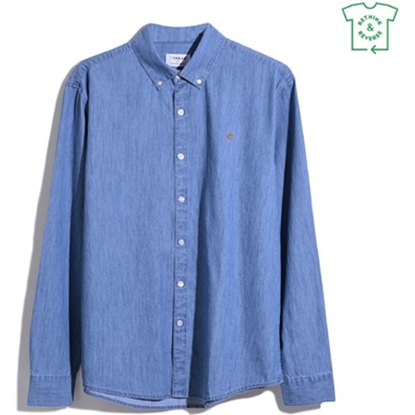 Farah Brewer Denim Shirt - Blue - S