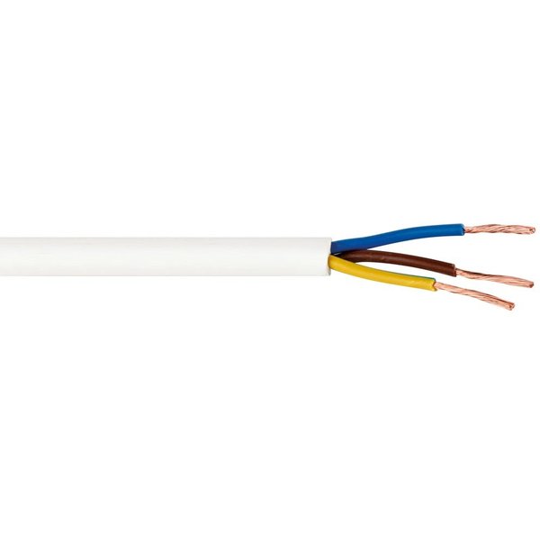 Cable h05vv-f 3g1,5mm blanco rollo 10m