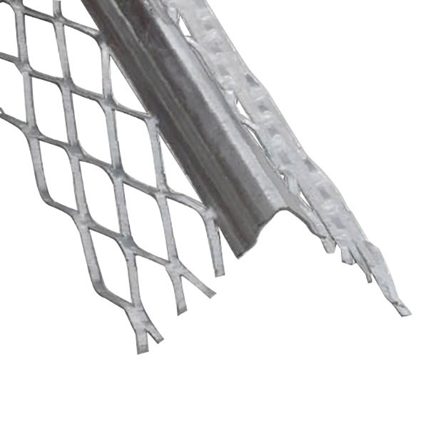 ángulo de acero galvanizado para yeso 250 x 3,2 x 3,2 cm