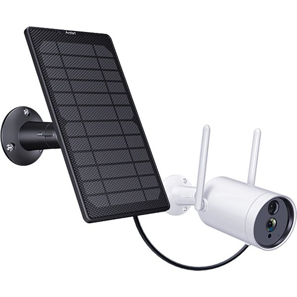 Cámara vigilancia exterior wifi con panel solar domos
