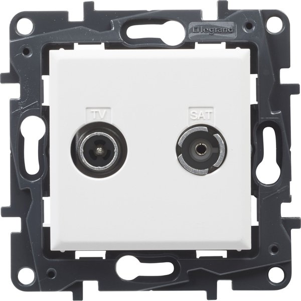 Toma tv/r-sat intermedia blanco legrand