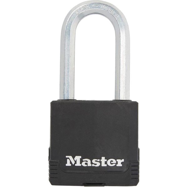 Candado acero r/goma 50mm masterlock arco largo