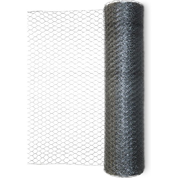 Malla de triple torsión galvanizada 0,5 x 10 m - hueco 50 x 50 mm blooma