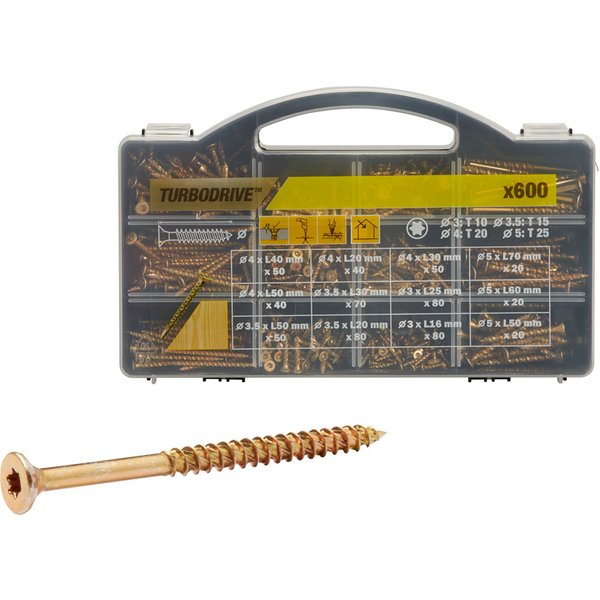 Set tornillos profesionales abi torx 600 uds diall