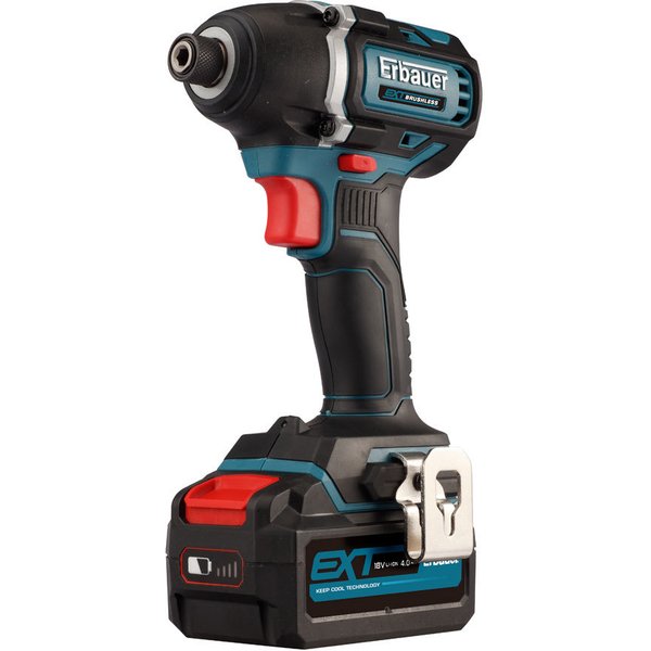 Atornillador de impacto 18v brushless batería 4ah erbauer