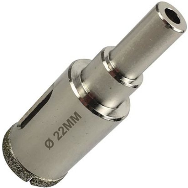 Broca de corona de diamante para azulejos 22 mm