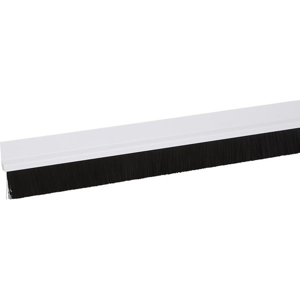 Burlete bajo puerta pvc con cepillo 50 mm x 1 m blanco