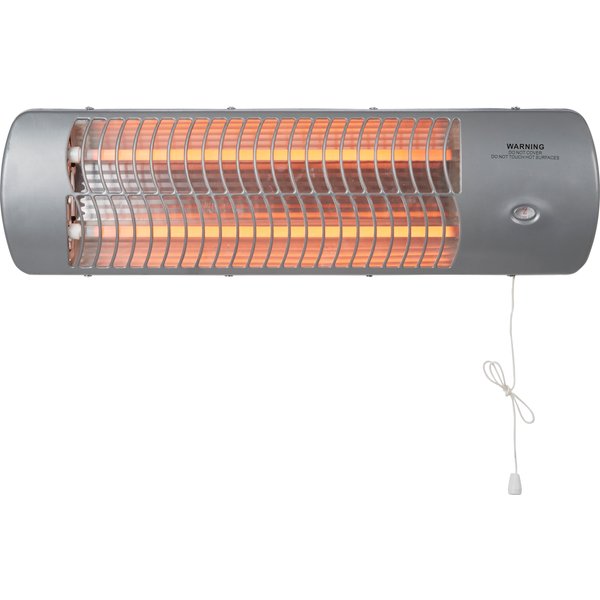 Estufa cuarzo gris 16x90 cm 1000 w