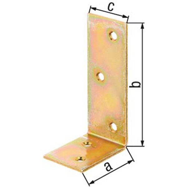 Escuadra para poste caras desiguales 75 x 150 x 40 mm