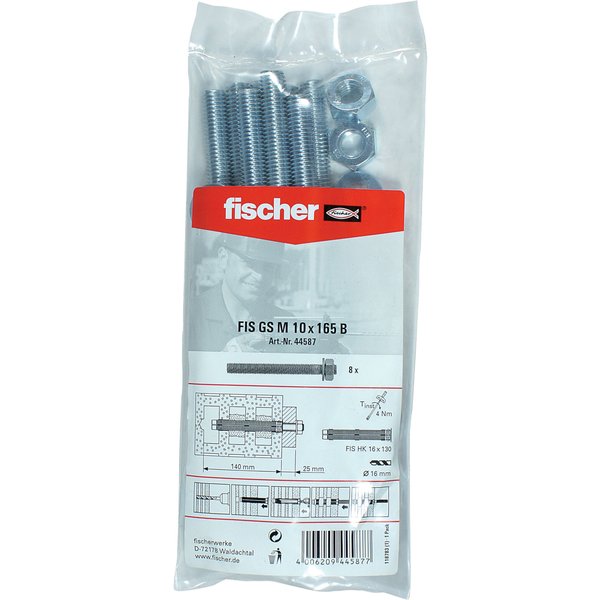 Esparrago gs m10 165mm 8 ud fischer