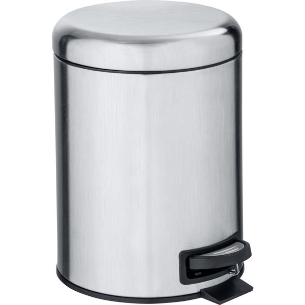 Papelera con pedal de 5l leman acero inoxidable mate