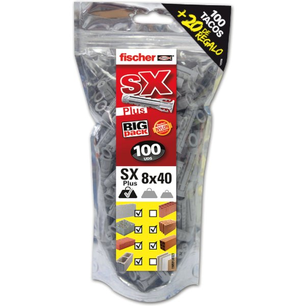 Taco sx plus 8x40mm 100+20gratis fischer