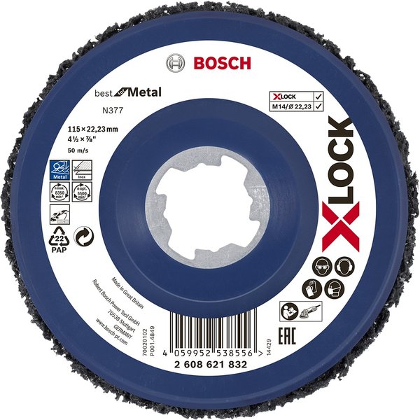 Disco de limpieza n377 x-lock 115 mm bosch