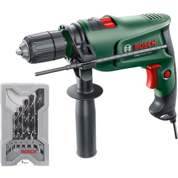 Taladro percutor 600w bosch + pack 7 brocas